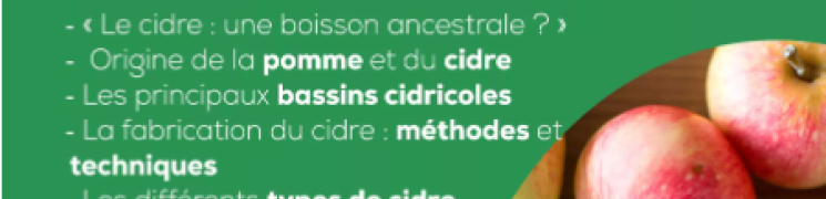 Atelier Cidrologie Le 4 oct 2024